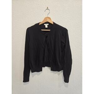 Black fine knit h&m cardigan sweater sz small